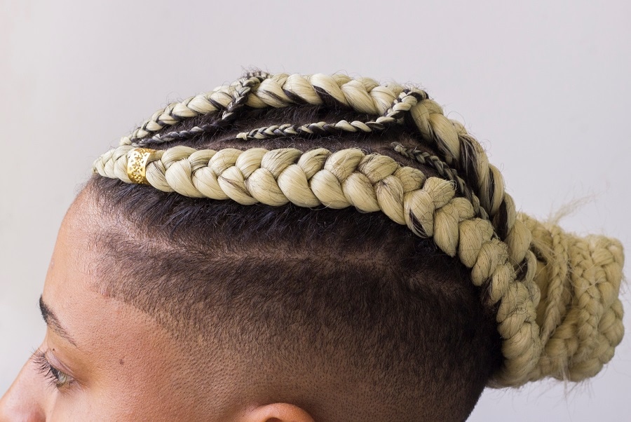 dutch braid with undercut for black women