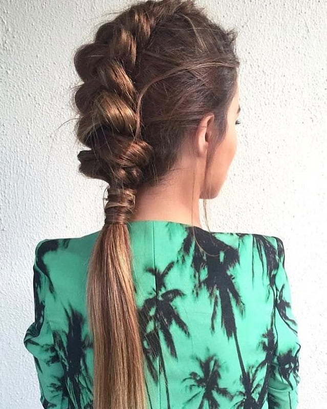 dutch braided mohawk ponytail