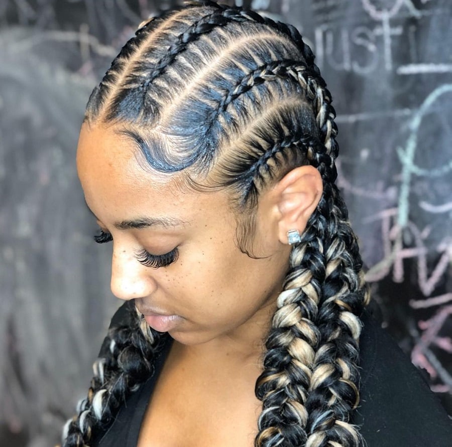 dutch braided pigtails for black women