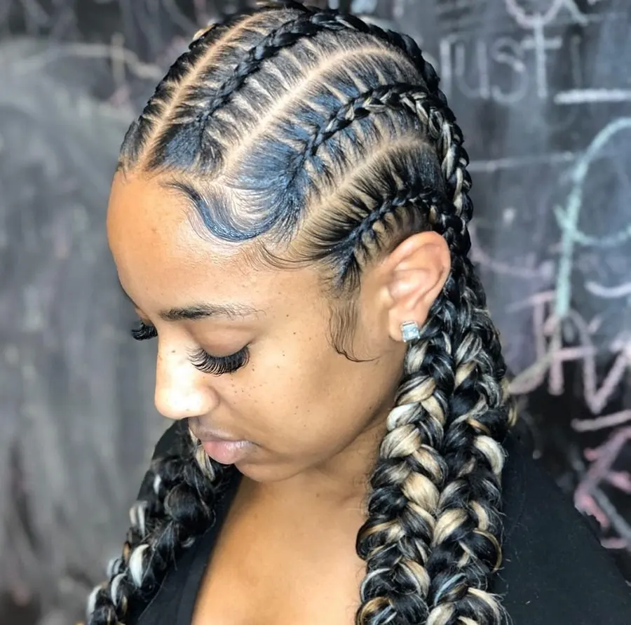 dutch braid pigtails for black women