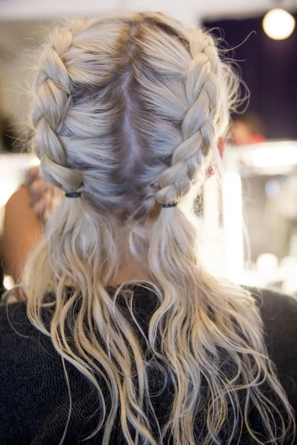 ponytails with dutch braids