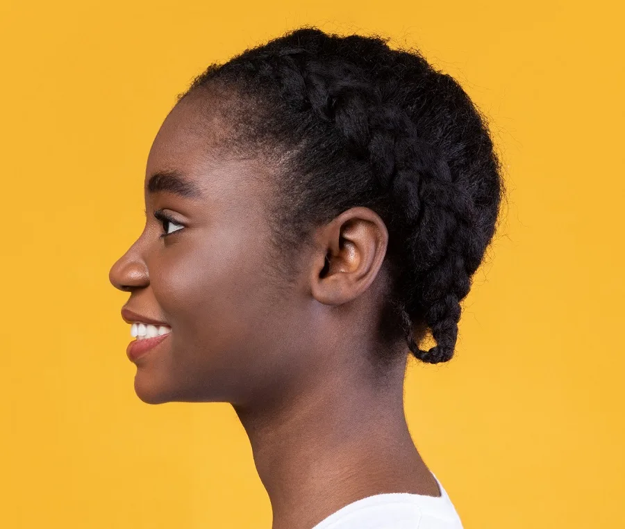 dutch crown braid for black women