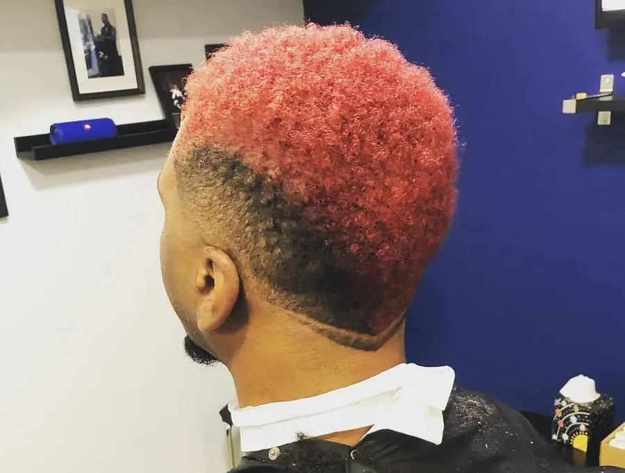 dyed frohawk hair for men