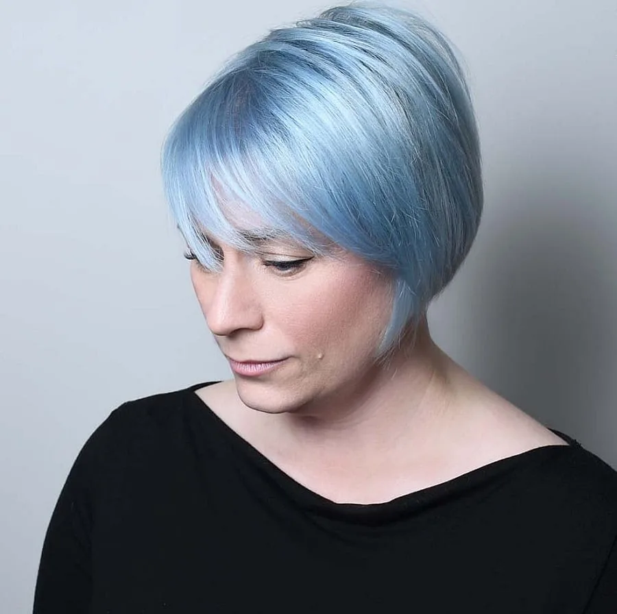 dyed long pixie for thin hair