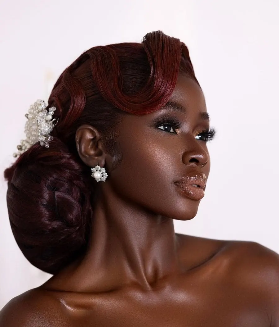 dyed wedding hair for black women