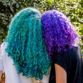 can you dye violet over green hair?