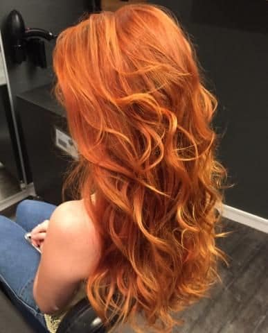 blonde Copper Red Hair Color idea for girl