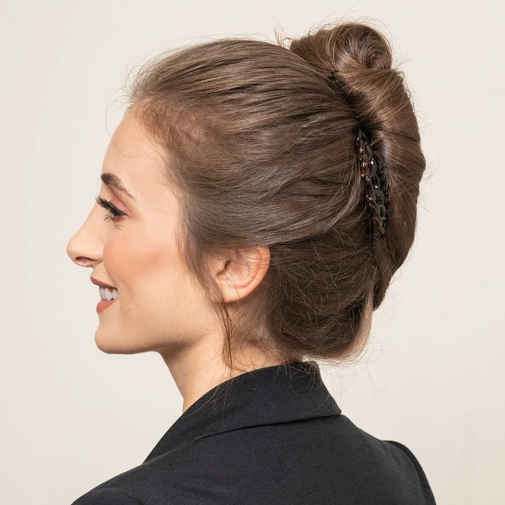 easy twisted updo for long hair