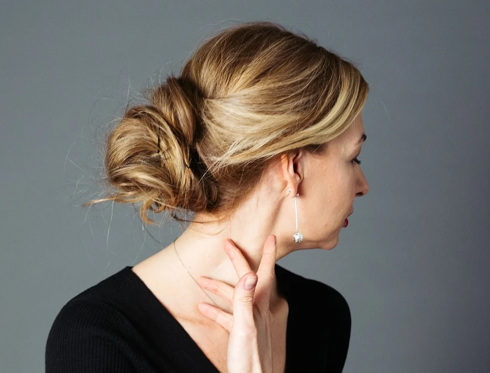 easy updo for long thick hair