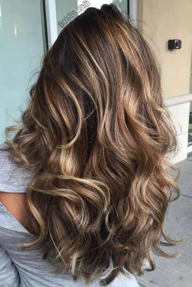 Blonde long brown hairstyle