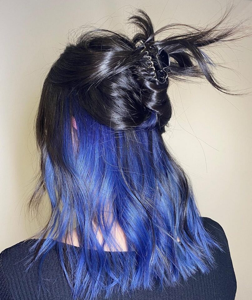 15 Stunning Black Hair With Blue Underneath Looks for 2023