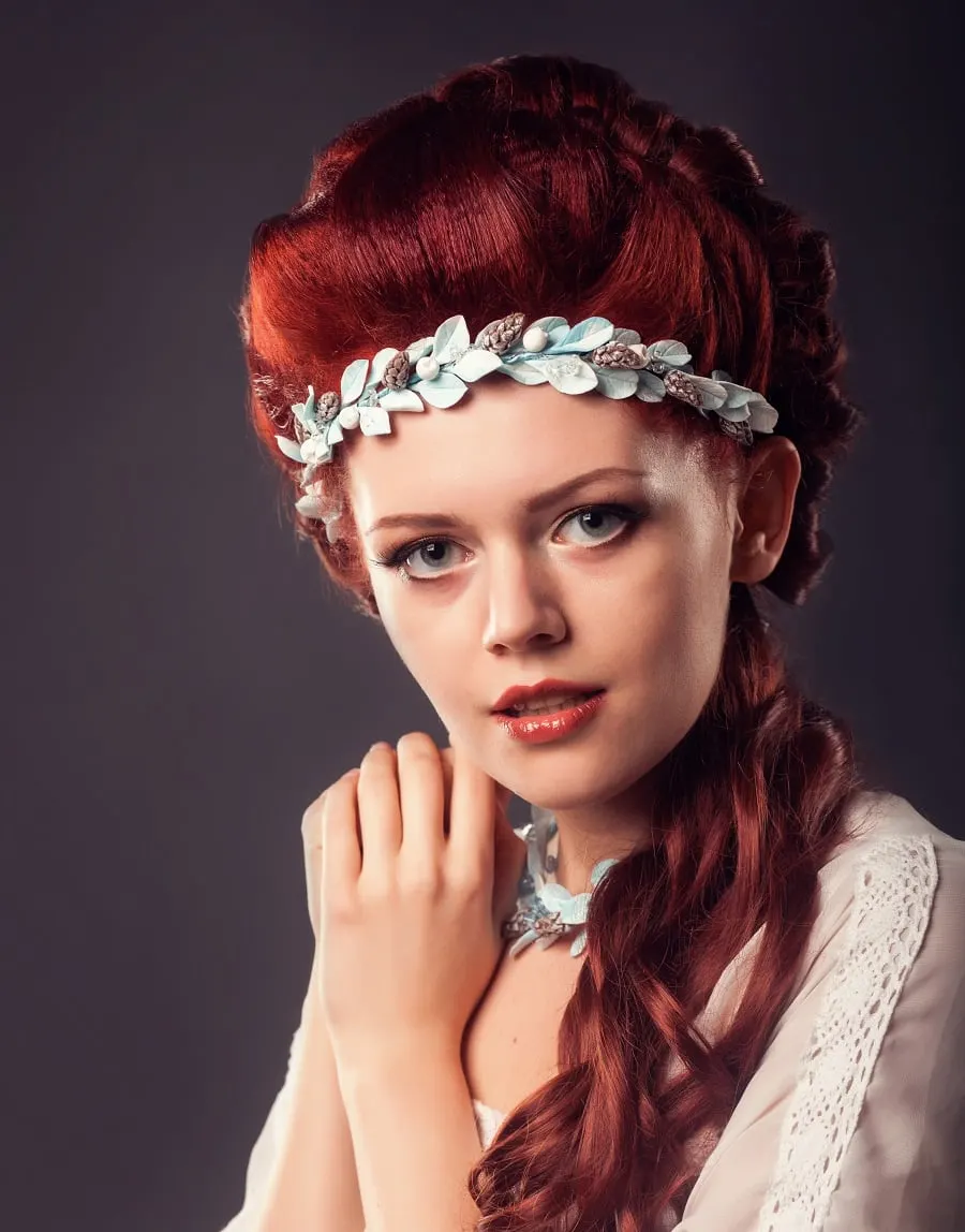 half up edwardian hairstyle