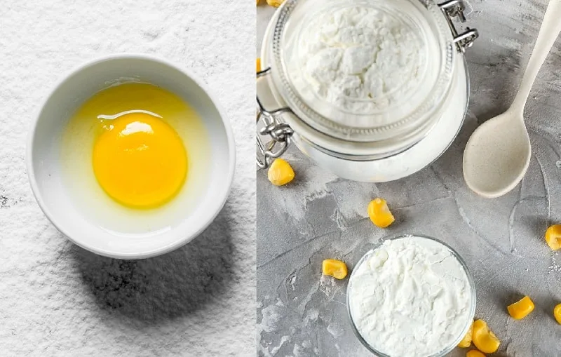 egg and cornstarch for hair removal