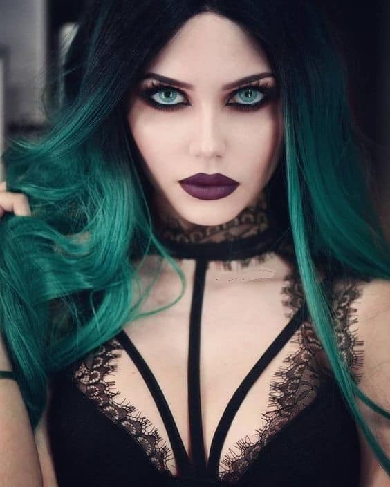 emerald green ombre hair 