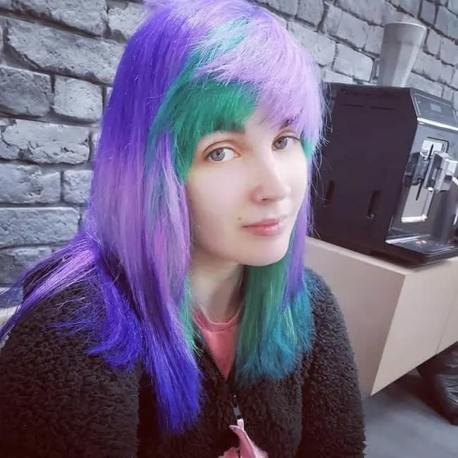 colorful emo bangs