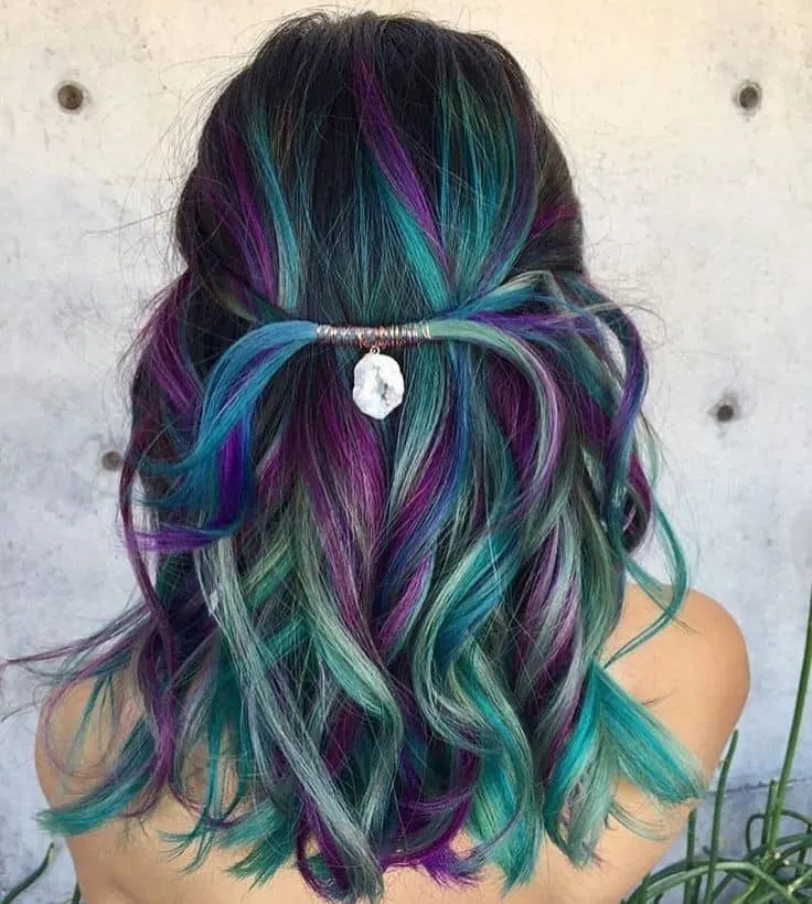 Oceanic Mermaid Hair Color for girl