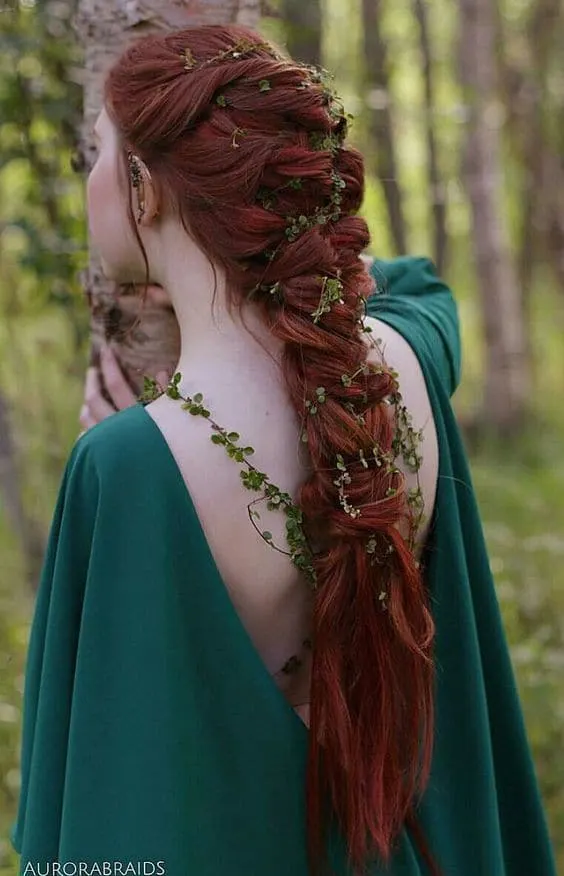  Red Viking Women Braids hairstyle