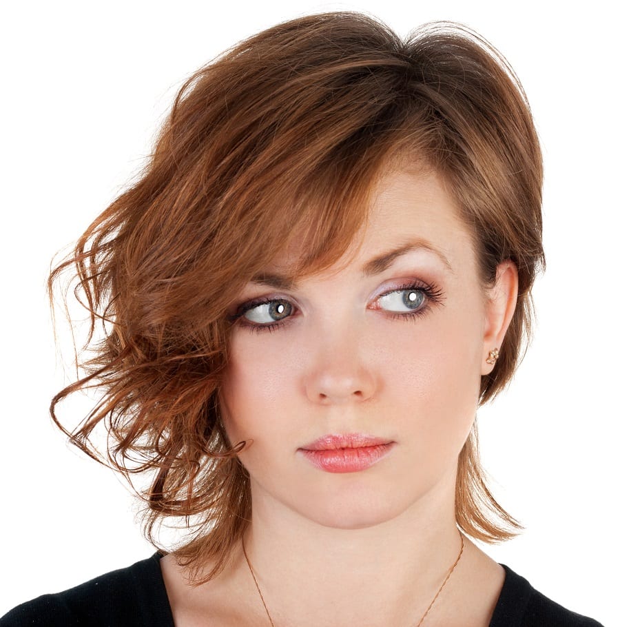 Face-framing bangs for thin hair
