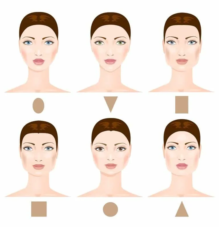 Set Of Different Woman Face Shapes. Female Face Types. Forms Of A Female  Face - Triangle, Circle, Oval, Diamond, Heart, Rectangle. Stock Vector  Illustration. Royalty Free SVG, Cliparts, Vectors, and Stock Illustration.