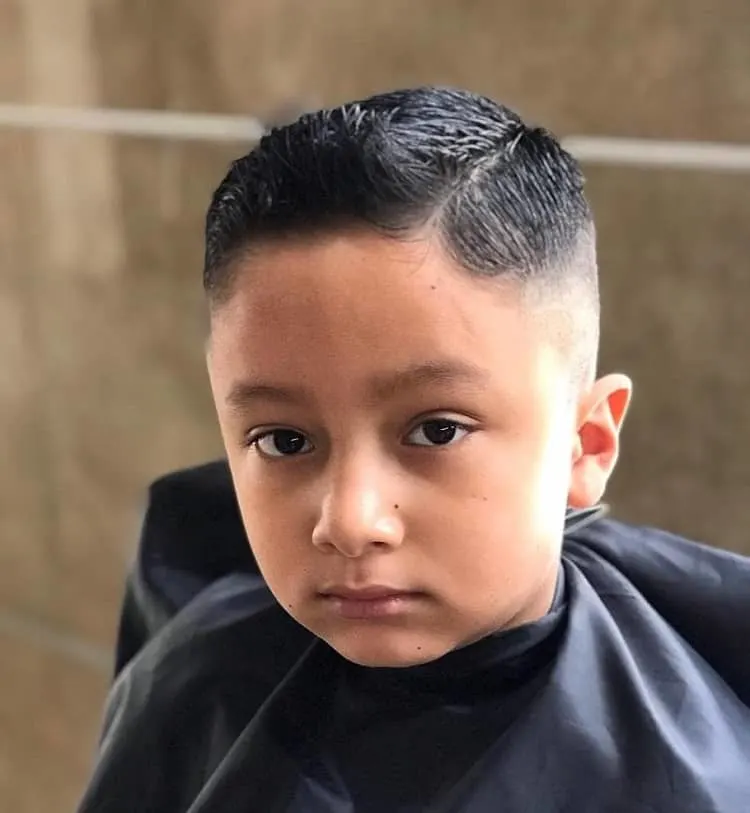quff haircut with fade for little boy