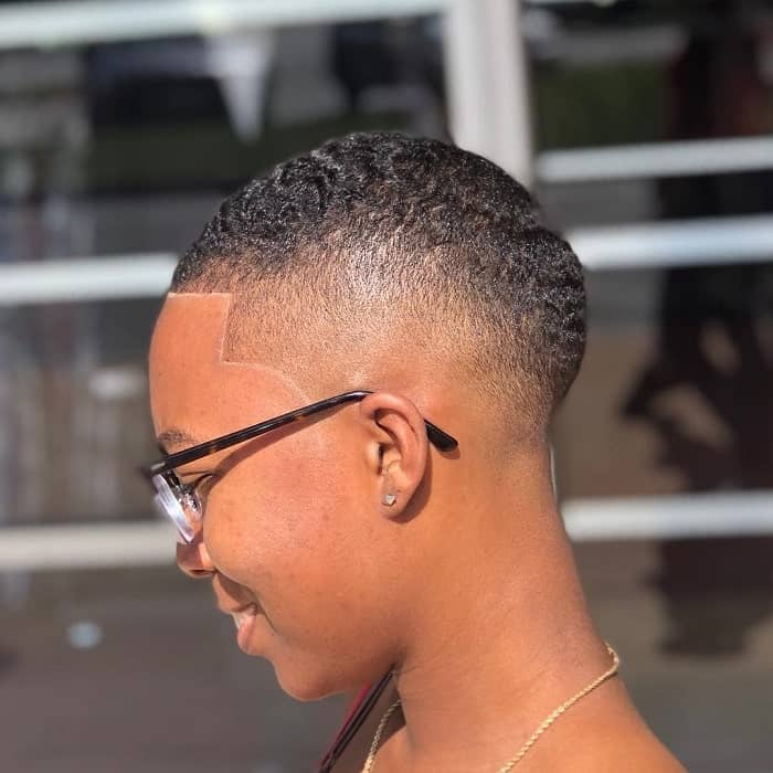 Buzz Cut with Fade for Black Women