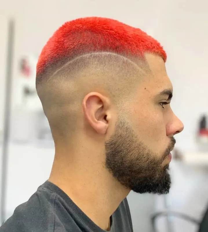 fade haircut with line