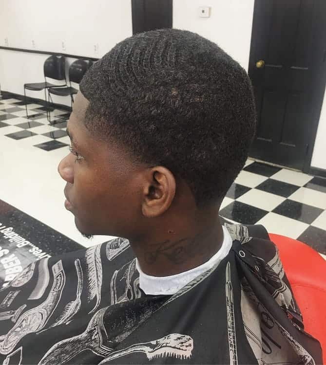 fade with waves for men