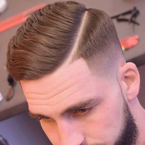 middle part fade haircut
