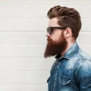 mens fade hairstyle with beard