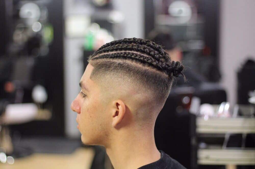 Featured image of post Braids For Men With Temp Fade : The temple faded cut has been making gents look sharp and stylish and one of the most popular men&#039;s hairstyles around.