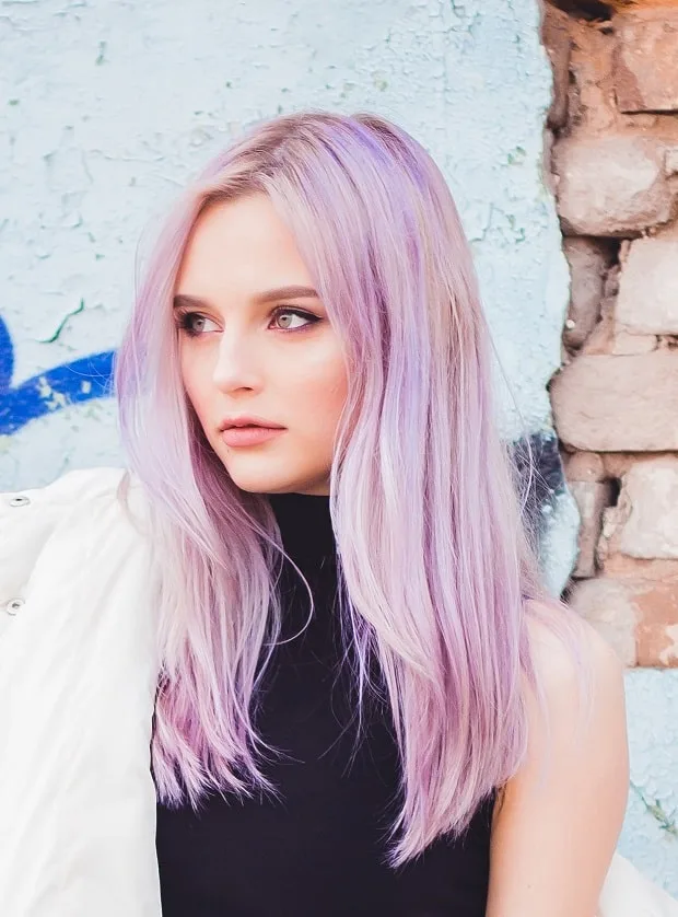faded light purple hair