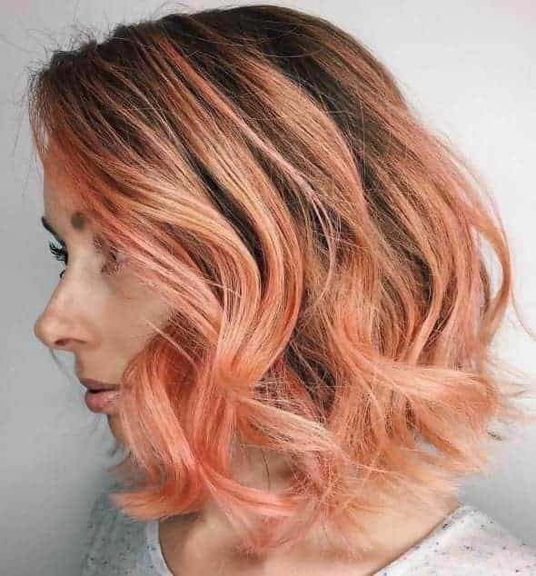 faded red hair with highlights 