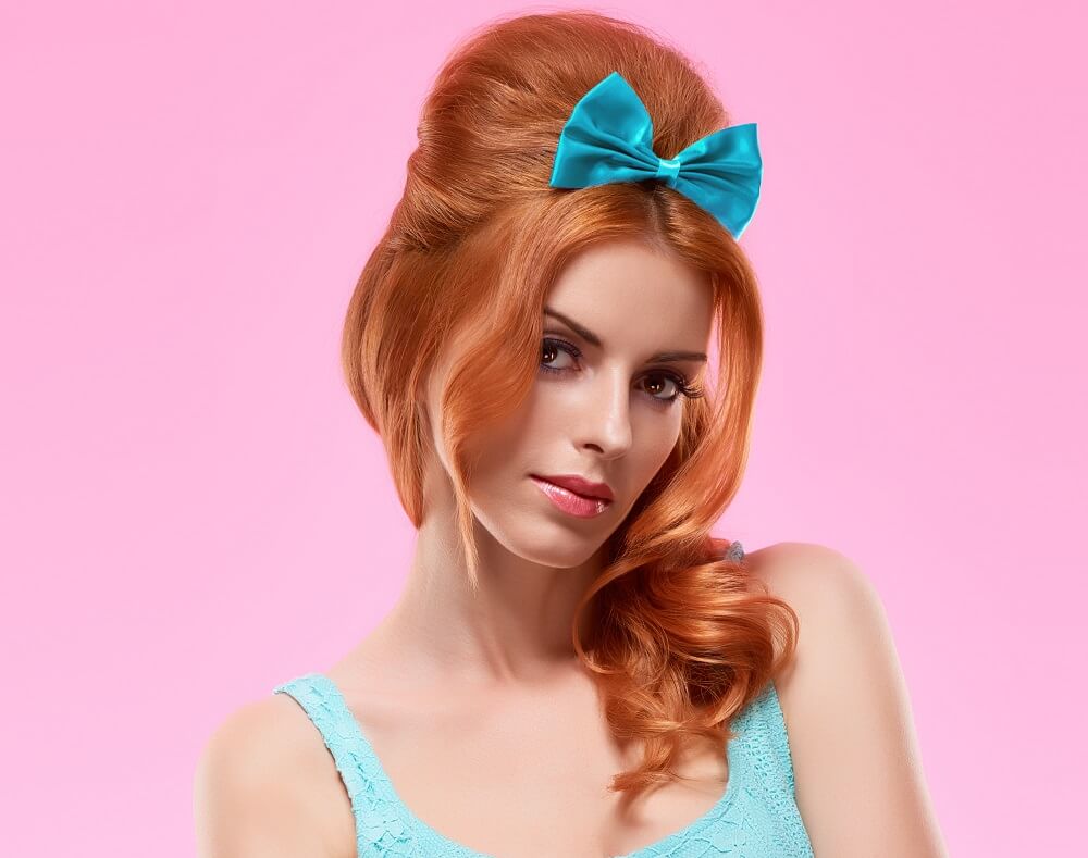 fancy hairstyle with bow