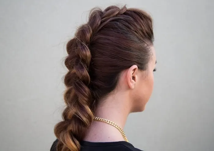 braided faux hawk for women