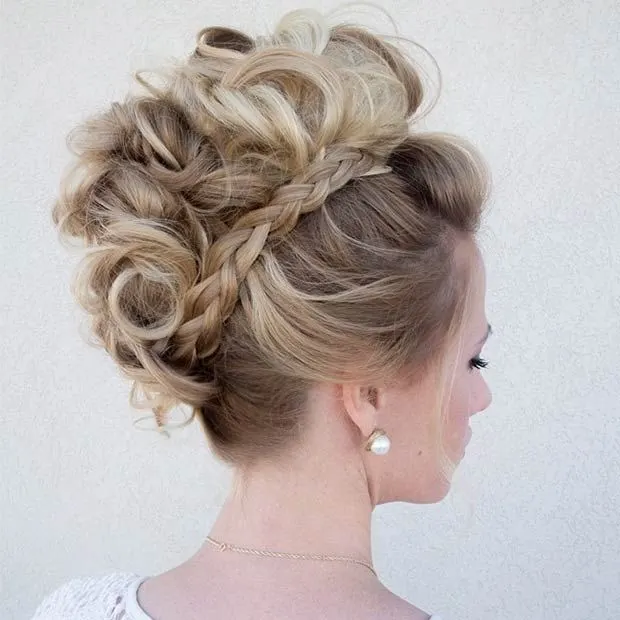 Braided Faux Hawk Updo