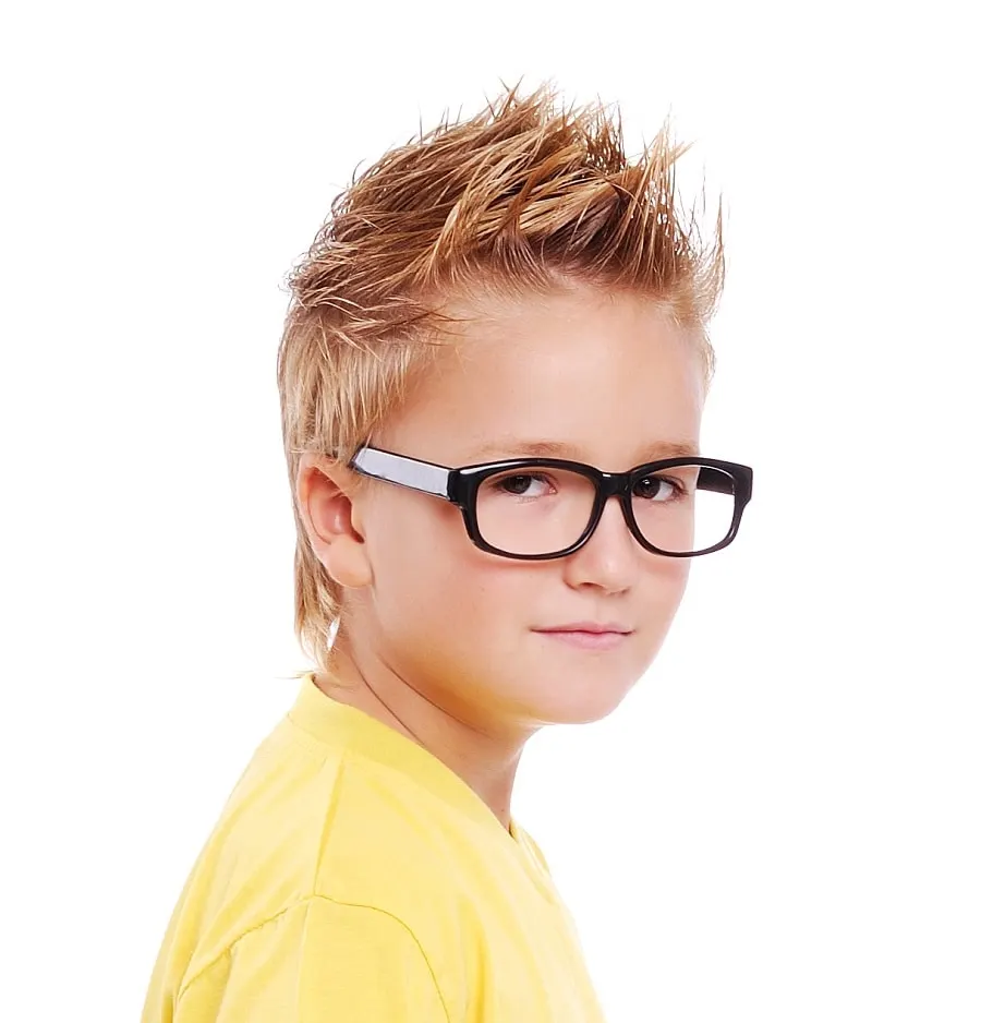 faux hawk haircut for boys with glasses