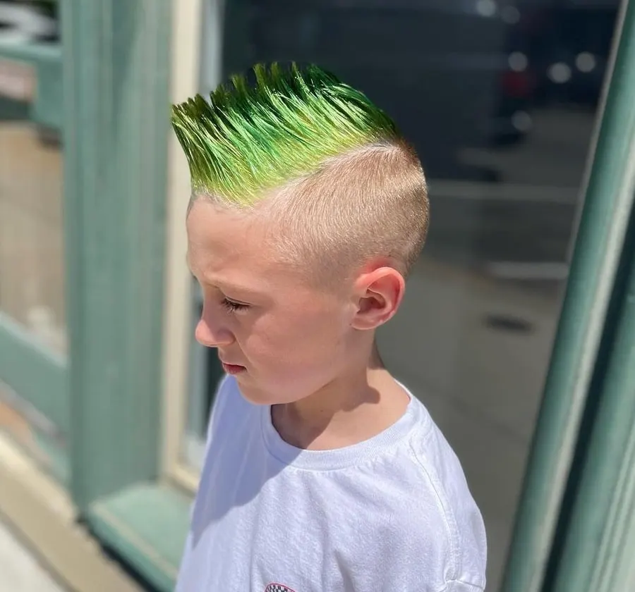 dyed faux hawk for boys