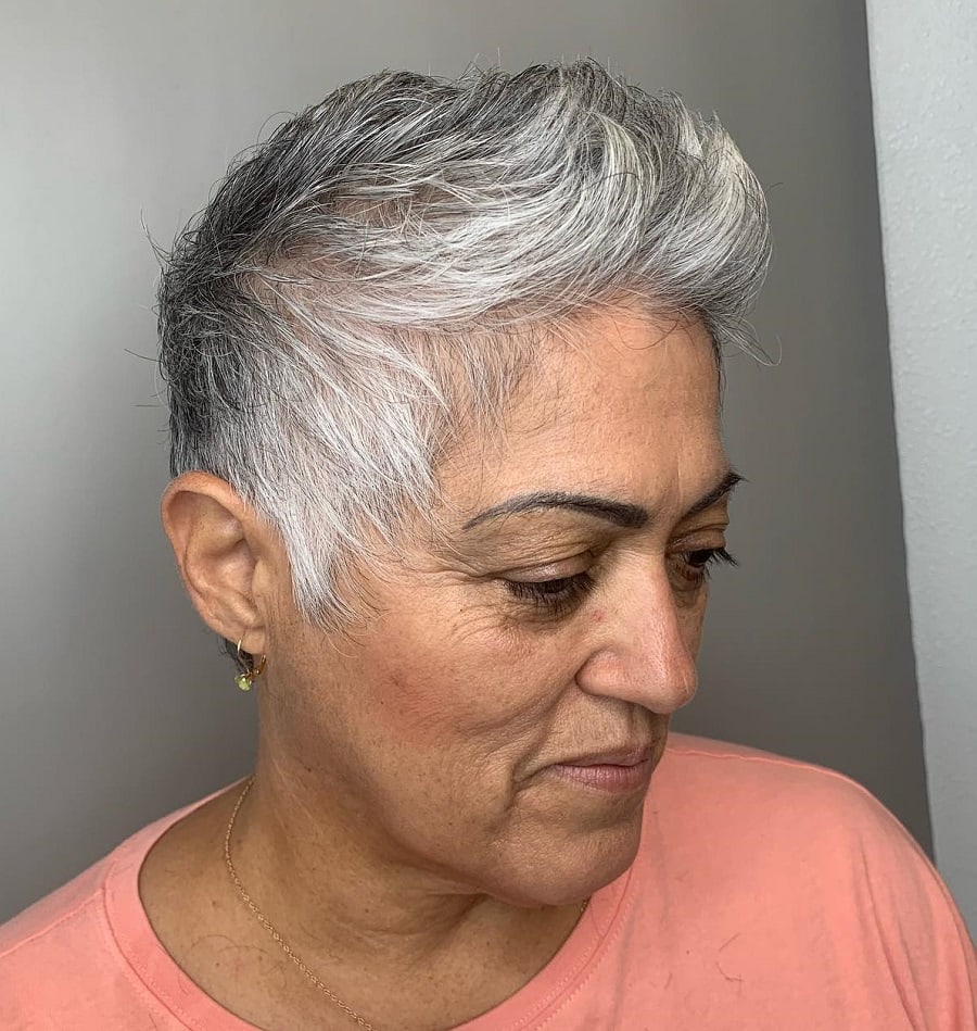 Hawk fake hairstyle for older women