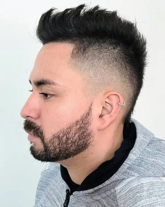 faux hawk taper with high skin fade