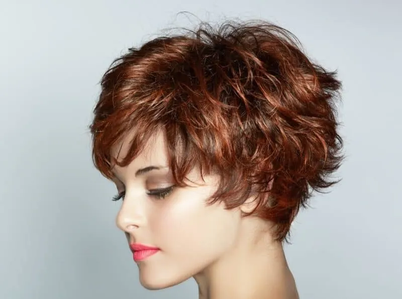 feathered bob for dark brown hair