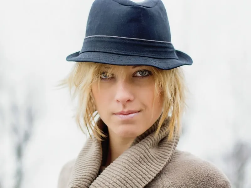 fedora hat for short Hair