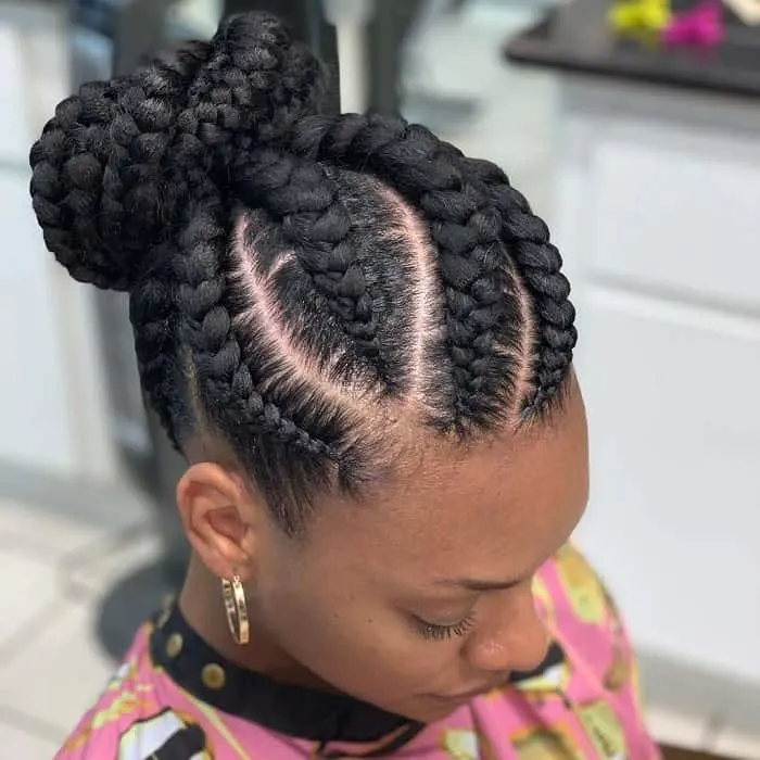 Feed-In Braids Bun