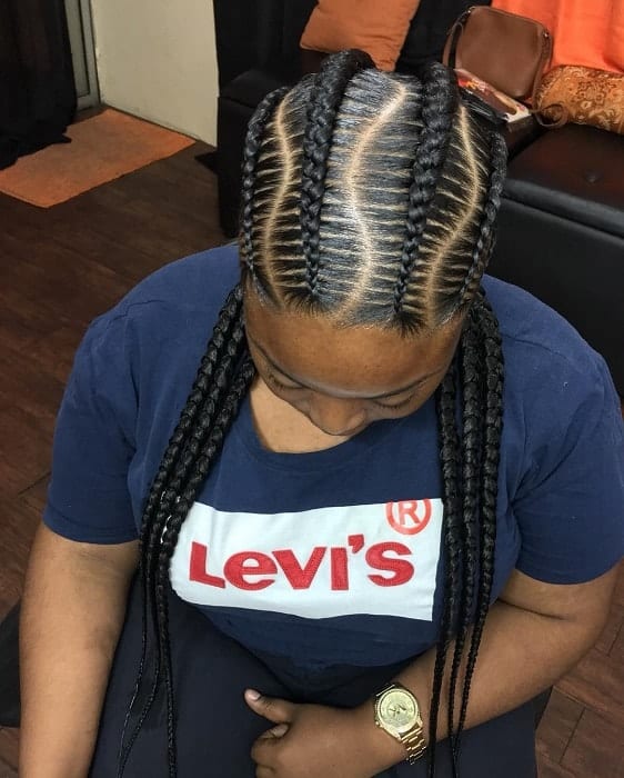 feeder braids with leave out