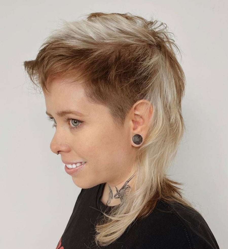 female fohawk mullet