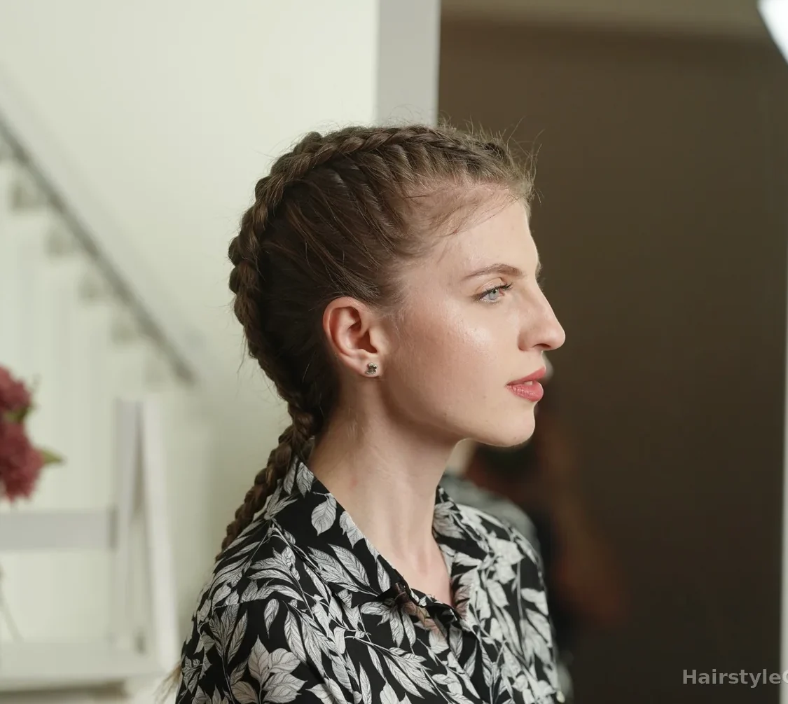 Finished double stitch braids final look