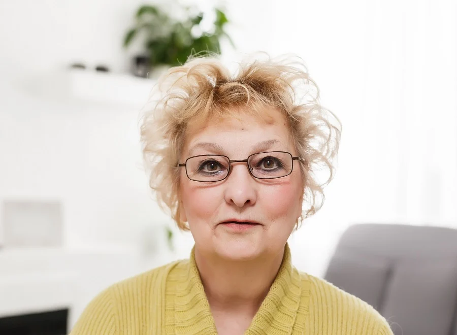fine messy hairstyle for older women 