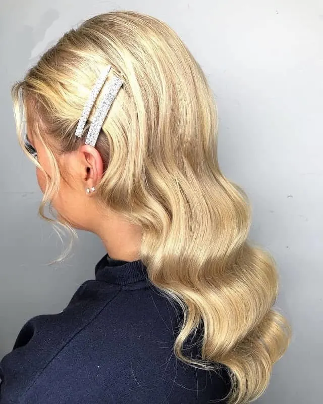 finger wave hairstyles for long blonde hair 