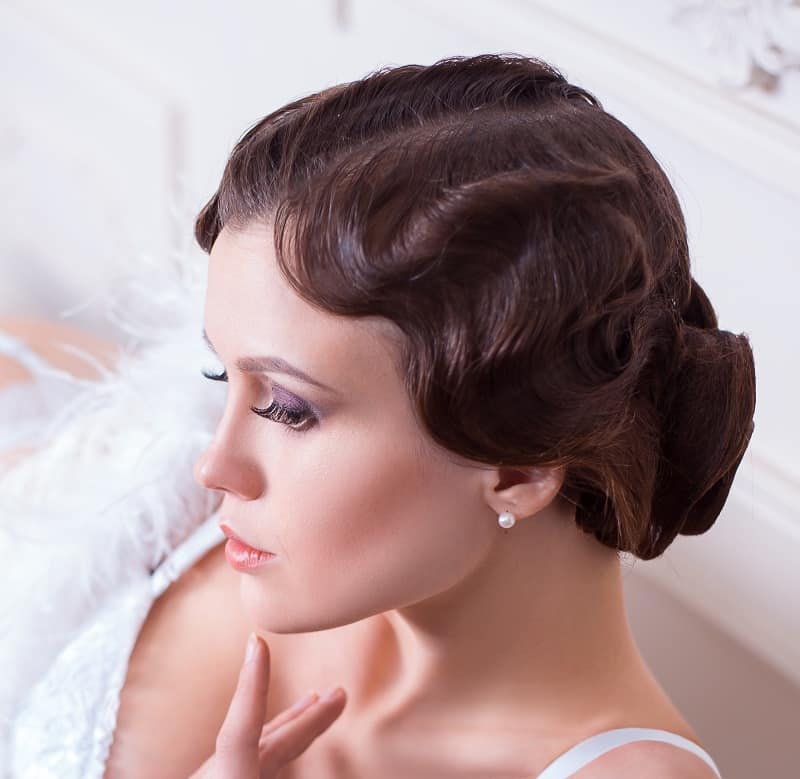finger waves hairstyle for bride
