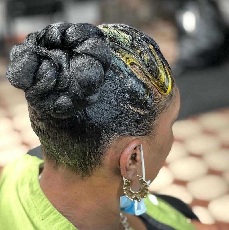 finger waves with updo