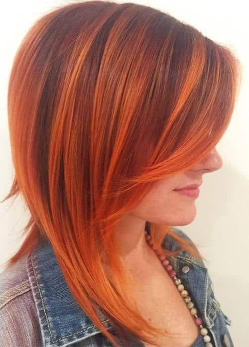 Fire Ombre with Bangs